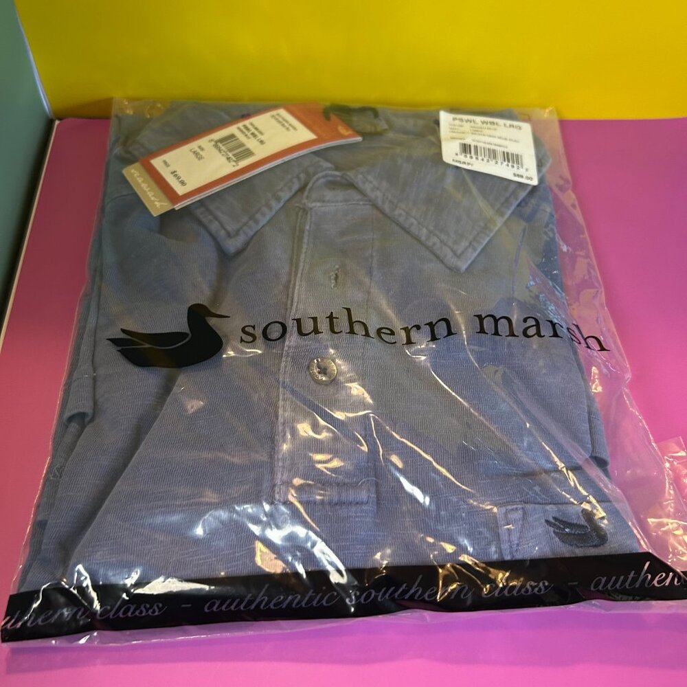 SOUTHERN MARSH SEAWASH SLUB POLO (LARGE) - Picture 4 of 9